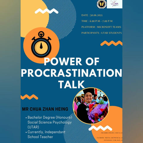 Power of Procrastination talk poster