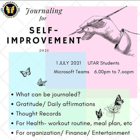 Journaling for Self Improvement Session poster